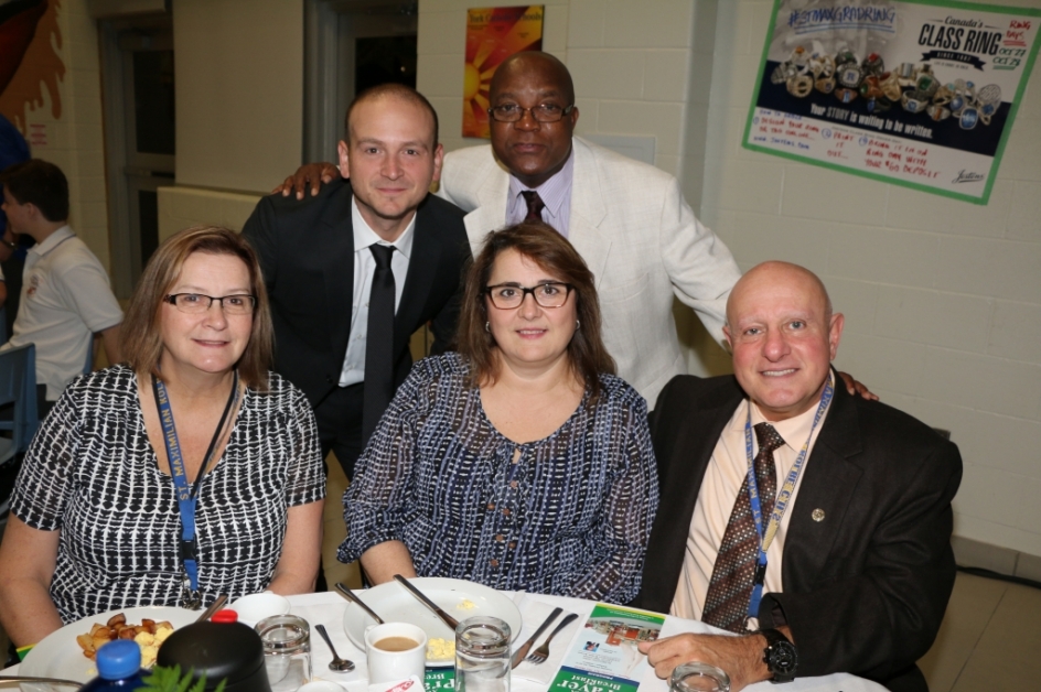 Trudy Hubbard, Danny DiLallo, Melton Moyo, Lynda Altovelli & Prinicpal Domenic Scuglia